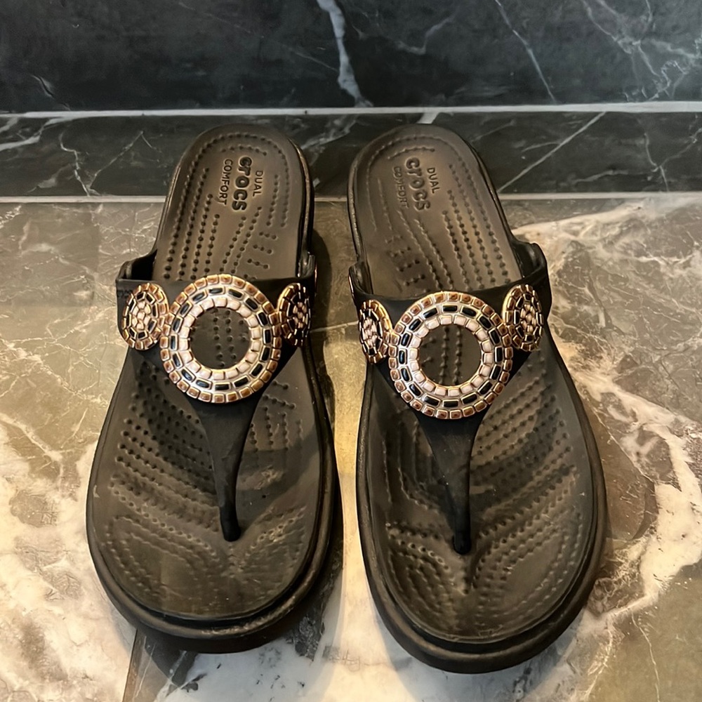 Shiny Crocs Sandals